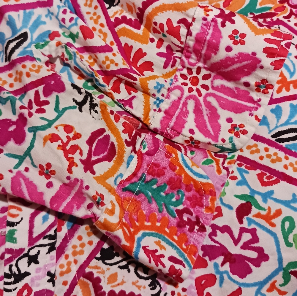 Lauren Ralph Lauren Paisley Floral Button Up Shirt - Picture 4 of 7